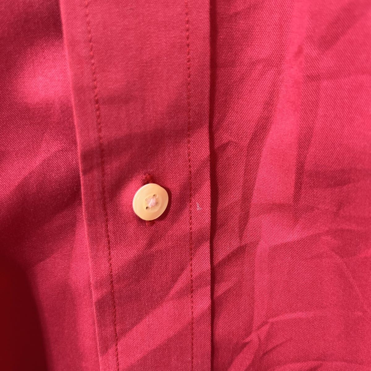 【中古】【古着】 CHAPS 長袖 無地シャツ 2XL レッド チャップス ボタンダウン ビッグサイズ シンプル 長袖シャツ トップス 古着卸 アメリカ仕入 a709-6076