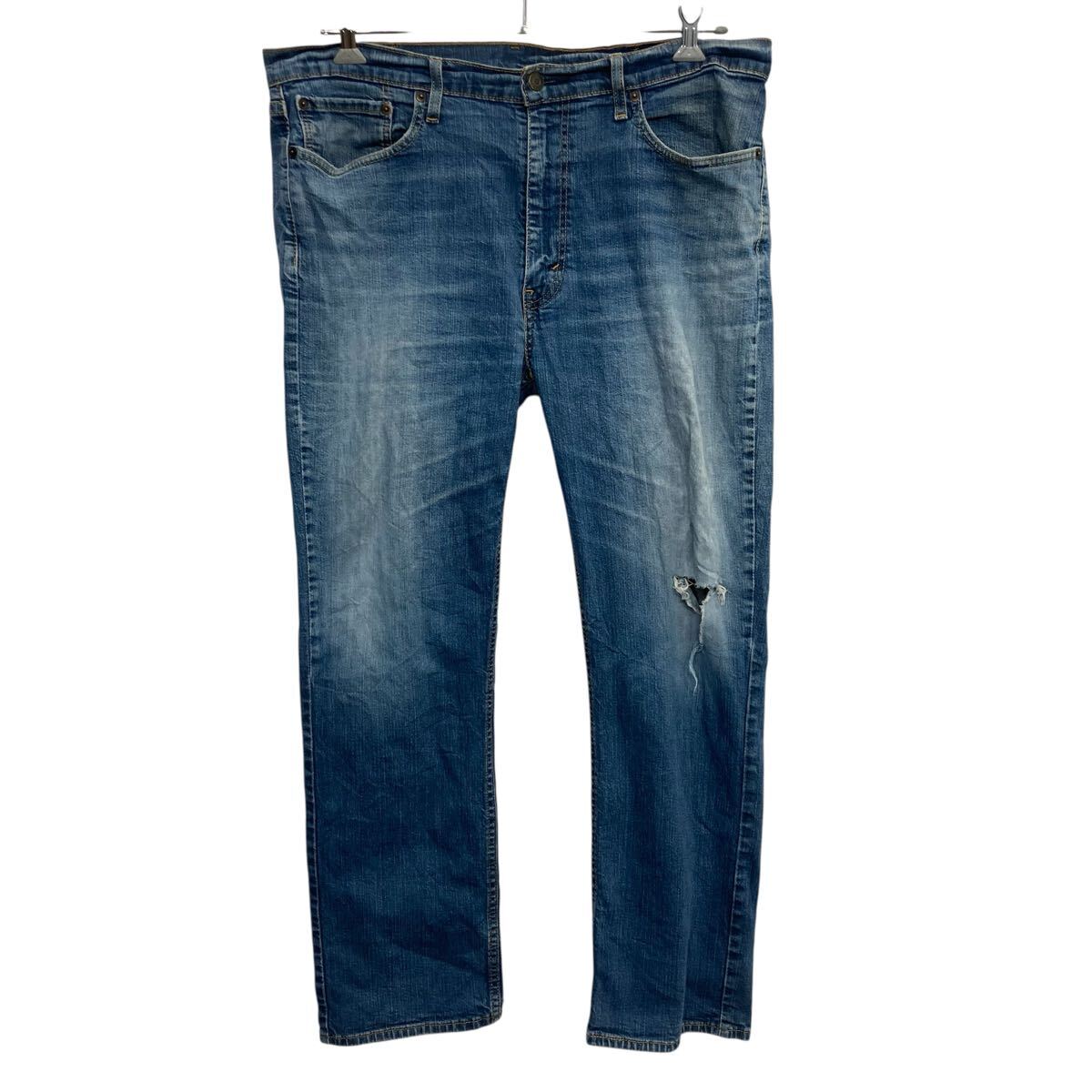 【中古】【古着】 Levi's 514 デニムパンツ W38 ライトブルー リーバイス ジップアップ コットンポリ混合 ストレッチタイプ ジーンズ 2509-507
