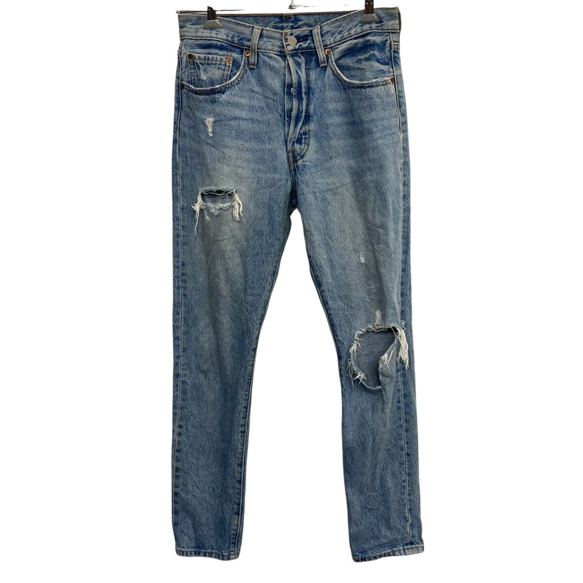 【中古】【古着】 Levi's 501 デニムパンツ W26 ライトブルー リーバイス ボタンフライ スキニー コットン100% ジーンズ 2509-511