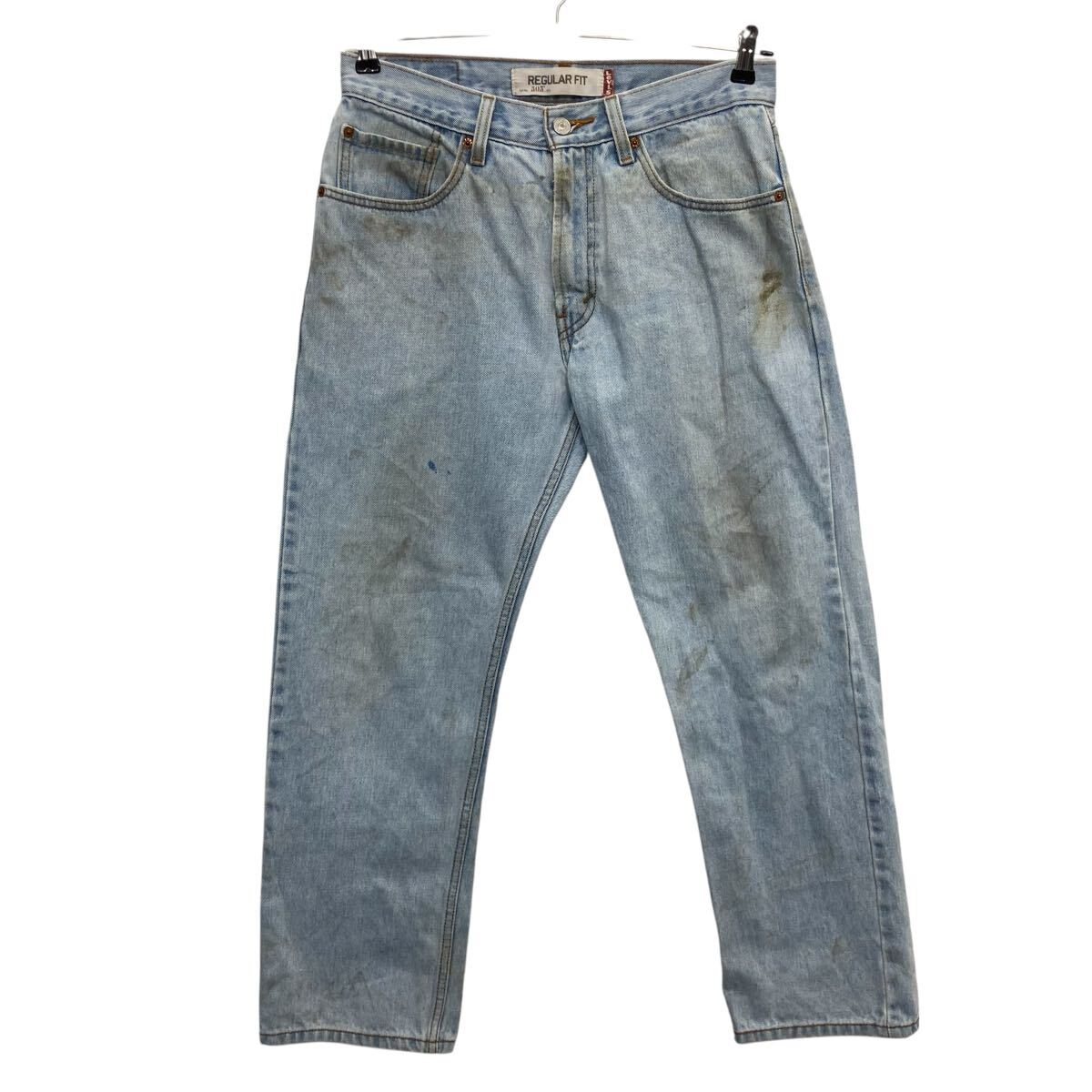 【中古】【古着】 Levi's 505 デニムパンツ W32 ライトブルー リーバイス ジップアップ レギュラーフィット コットン100% ジーンズ 2509-514