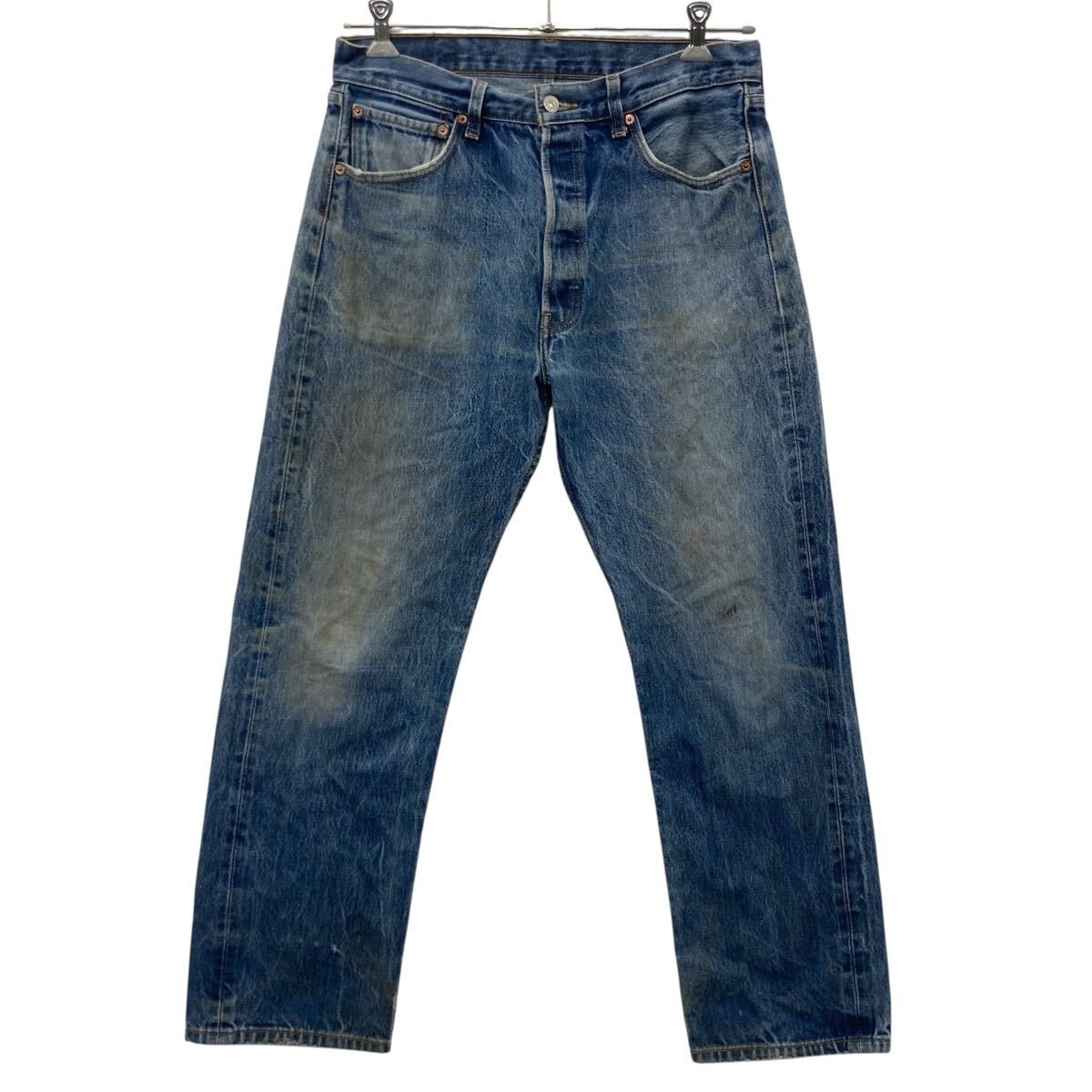【中古】【古着】 Levi's 501 デニムパンツ W31 インディゴブルー リーバイス ボタンフライ コットン100% ジーンズ 2509-576