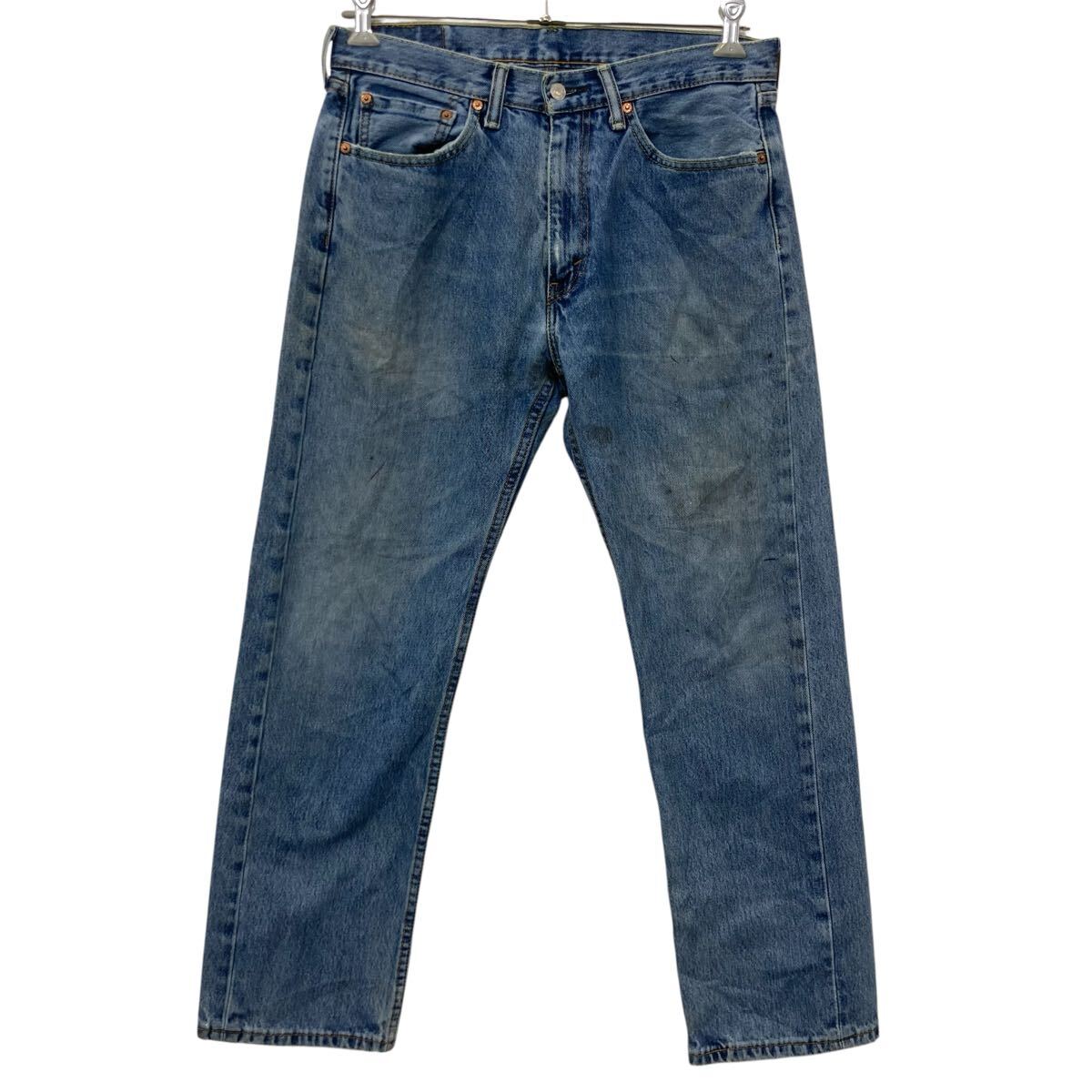 【中古】【古着】 Levi's 505 デニムパンツ W33 インディゴブルー リーバイスジップアップ コットン100% カジュアル ジーンズ 2509-610