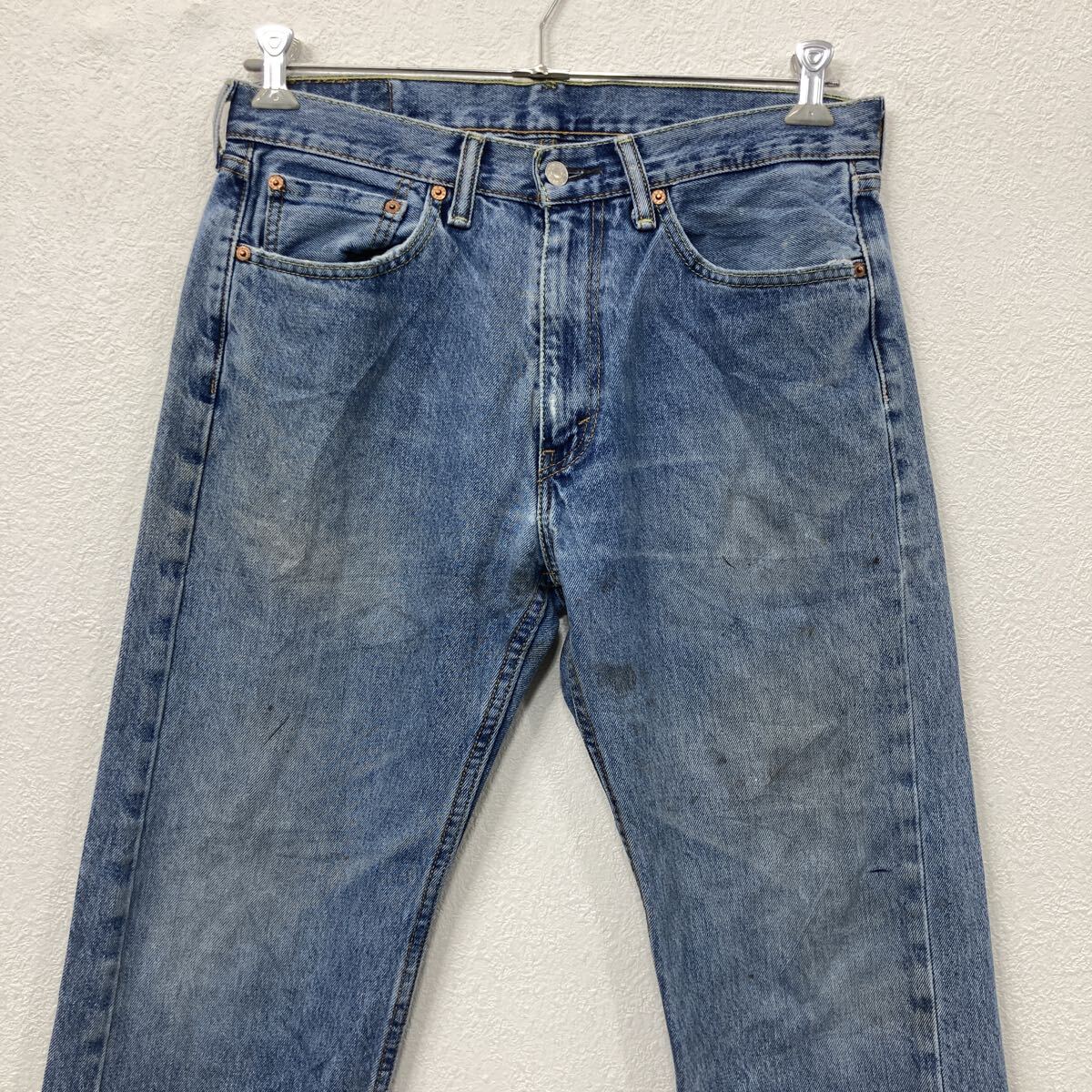 古着屋DENの【中古】【古着】 Levi's 505 デニムパンツ W33 インディゴブルー リーバイスジップアップ コットン100% カジュアル ジーンズ 2509-610｜アングル2