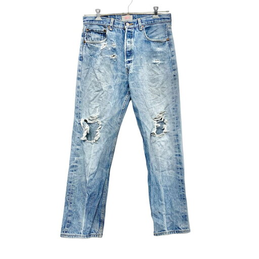 【中古】【古着】 Levi's 501 デニムパンツ W34 アイスブルー リーバイス ボタンフライ ダメージ ジーンズ メキシコ製 古着卸 アメリカ仕入 2509-663 【中古】【古着】 Levi's 501 デニムパンツ W34 アイスブルー リーバイス ボタンフライ ダメージ ジーンズ メキシコ製 古着卸 アメリカ仕入 2509-663