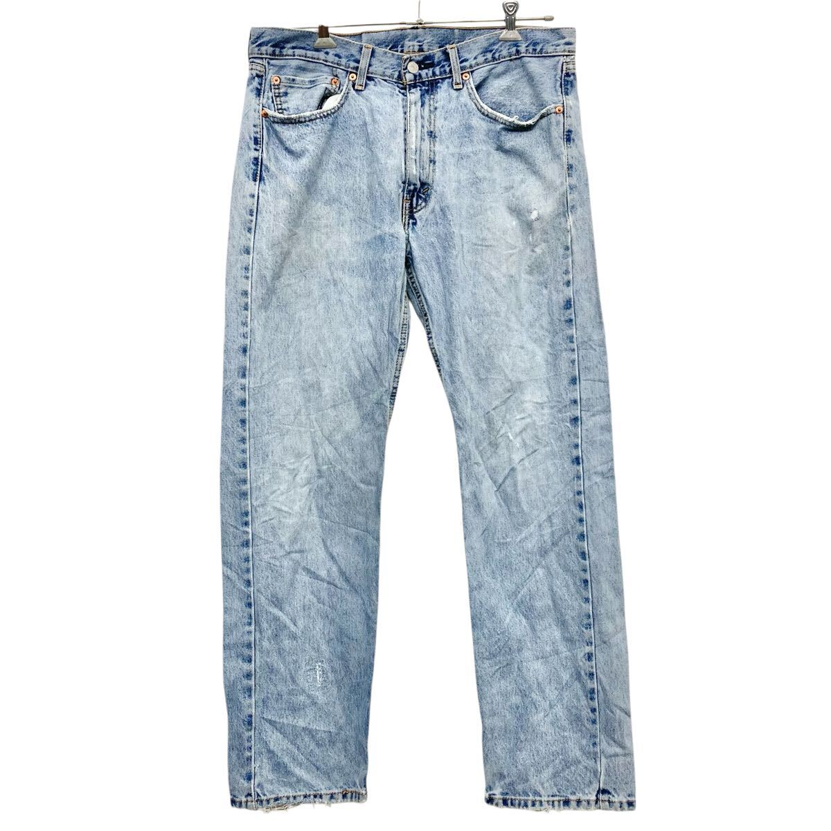 【中古】【古着】 Levi's 505 デニムパンツ W36 アイスブルー リーバイス ジップフライ ジーンズ レソト製 古着卸 アメリカ仕入 2509-665