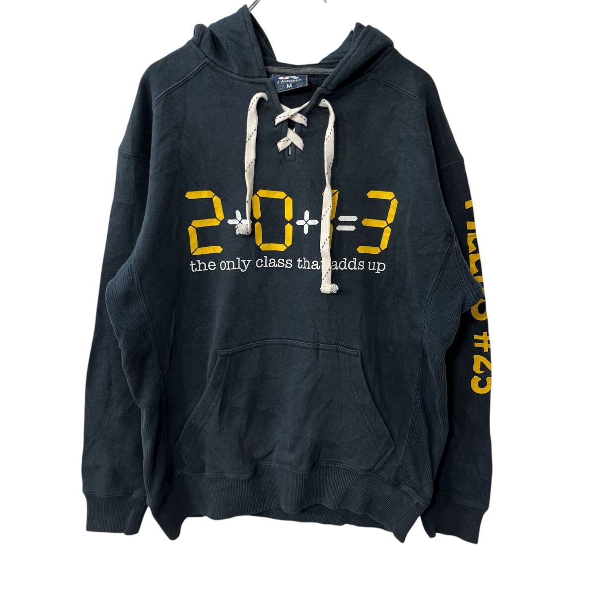 Japanese Pattern - 【中古】【古着】 J.AMERICA プリントスウェット パーカー M ブラック ジェイアメリカ フーディー プルオーバー カットソー トップス 冬物 a709-6767