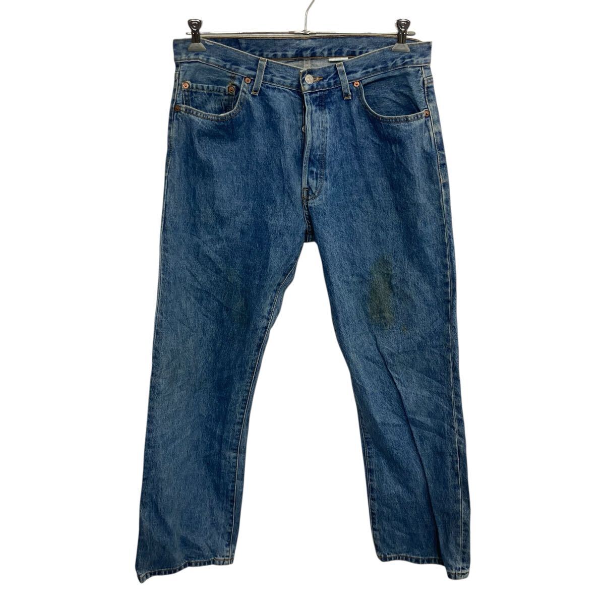 【中古】【古着】 Levi's 501 デニムパンツ W35 ブルー リーバイス ボタンフライ アメカジ ジーンズ デニム コットン 2510-304