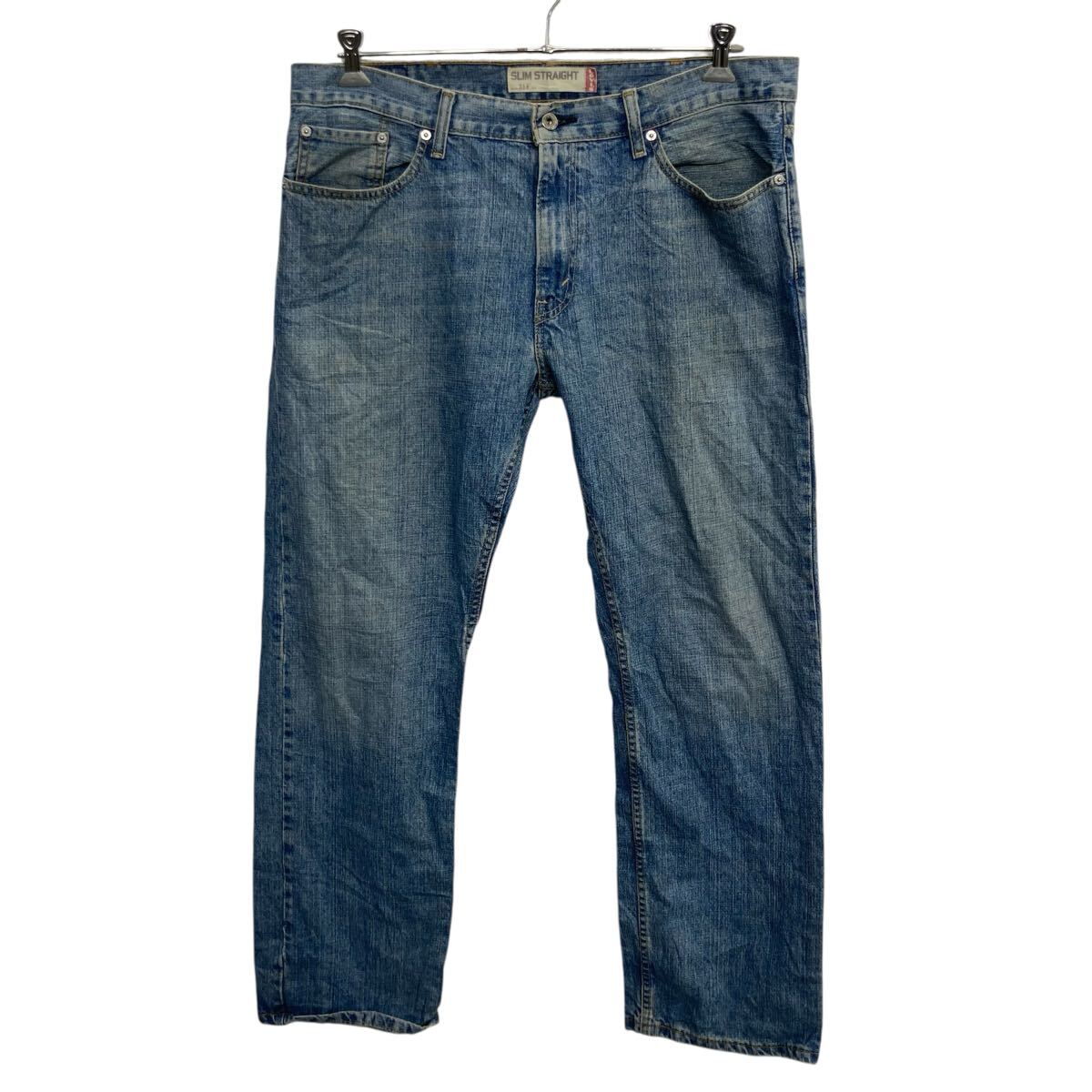 【中古】【古着】 Levi's 514 デニムパンツ W38 ライトブルー リーバイス ジップアップ メキシコ製 アメカジ ジーンズ コットン ビッグサイズ 2510-332