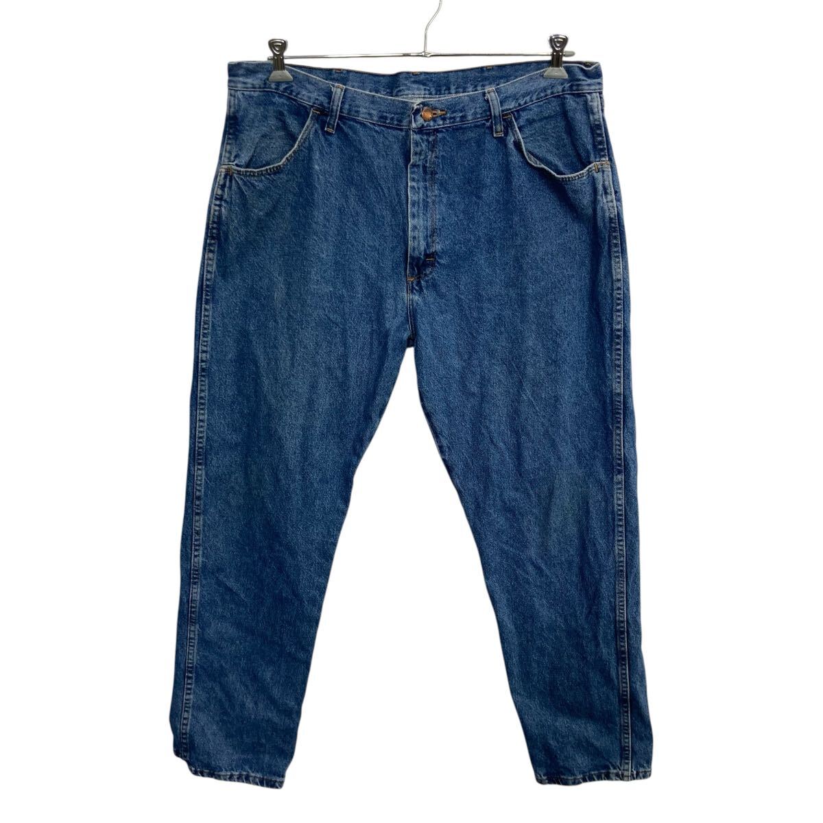 【中古】【古着】 RUSTLER デニムパンツ W40 ブルー ラスラー ジップアップ メキシコ製 アメカジ ジーンズ デニム コットン ビッグサイズ 2510-396