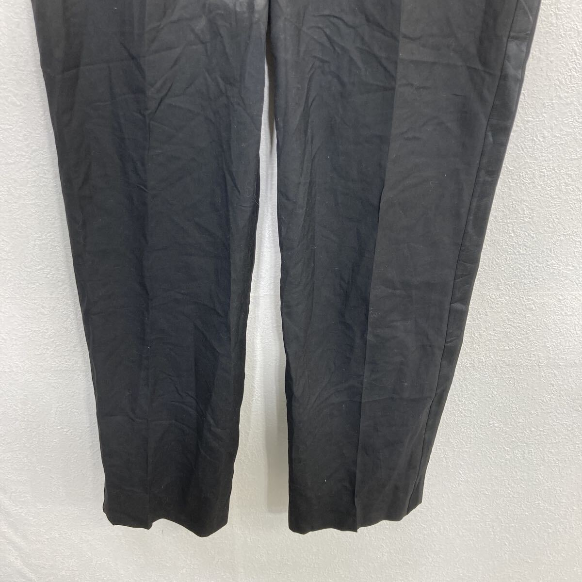 【中古】【古着】 スラックス XL〜 ブラック ジップアップ フォーマル ツータック ビッグサイズ 2511-69