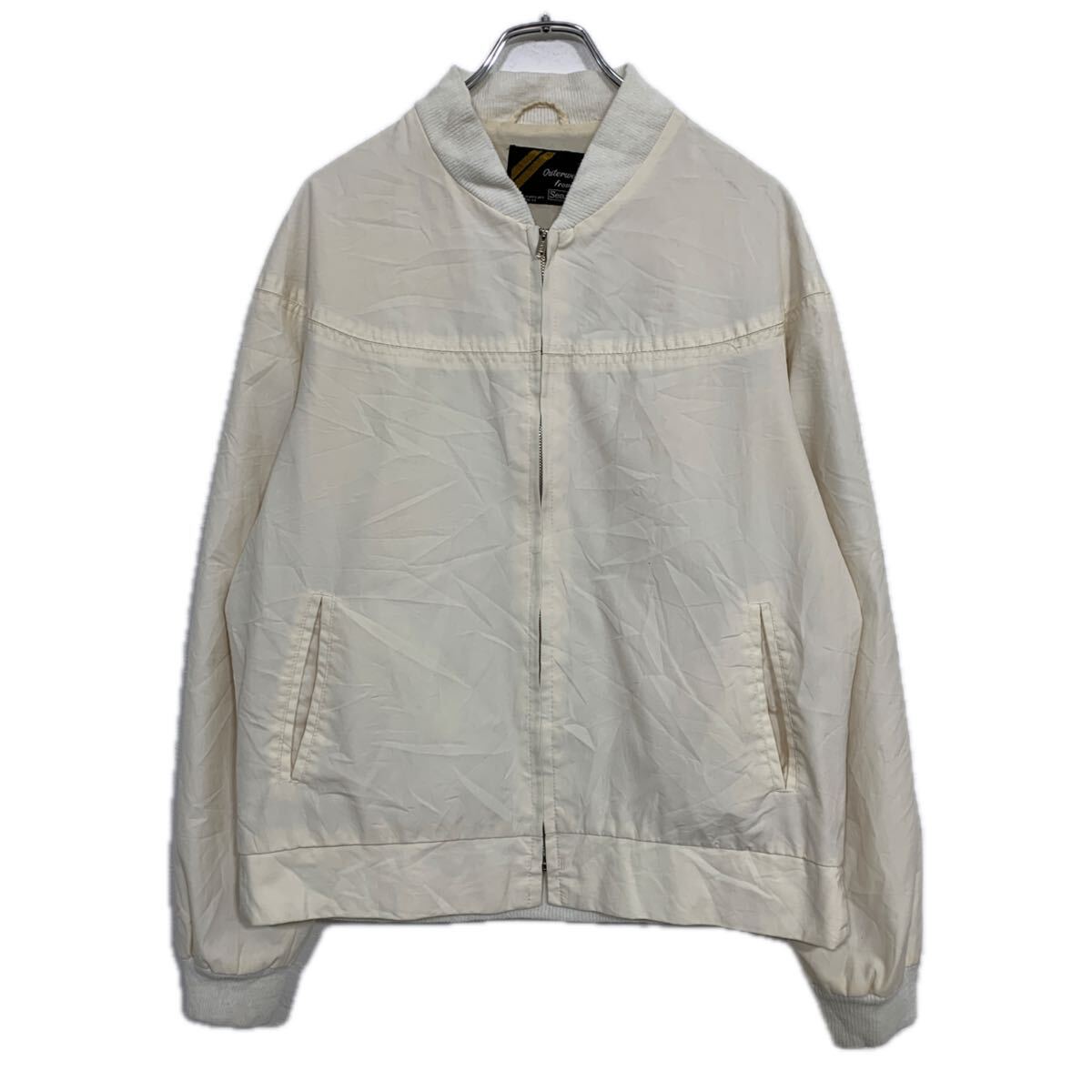 【中古】【古着】 90's Sears ダービージャケット M オフホワイト シアーズ カップショルダー ブルゾン アウター 春物 a711-5274
