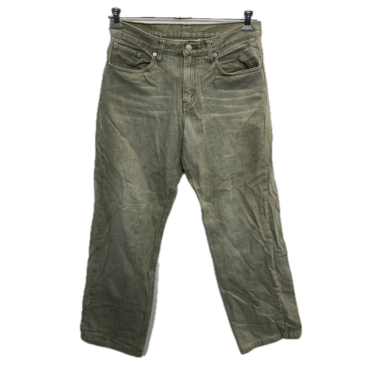 【中古】【古着】 Levi's 577 デニムパンツ 8 グリーン リーバイス ジップアップ アメカジ ジーンズ デニム コットン 2511-242(4)