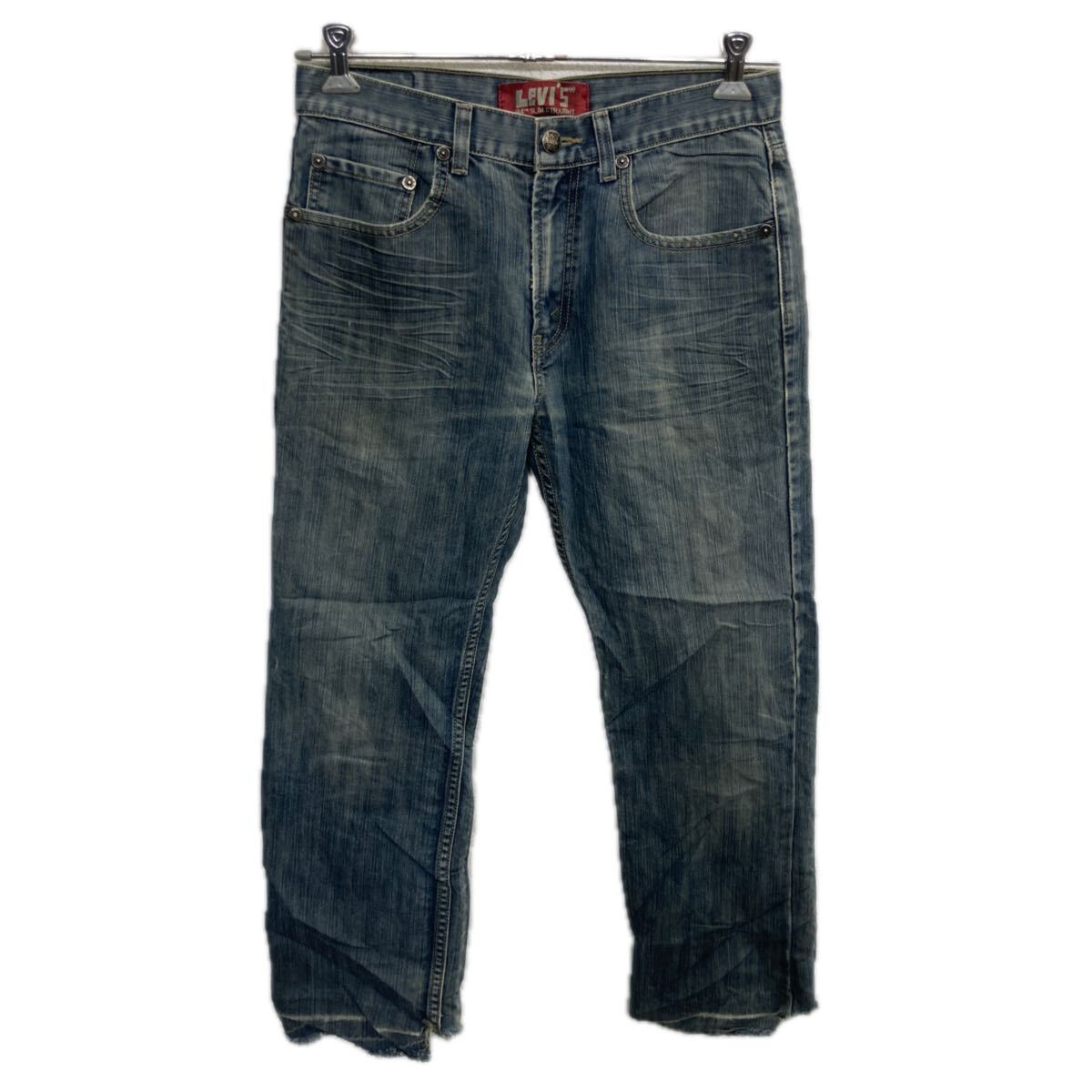 【中古】【古着】 Levi's 514 デニムパンツ W29 ダークブルー リーバイス ジップアップ アメカジ ジーンズ デニム コットン 2511-251