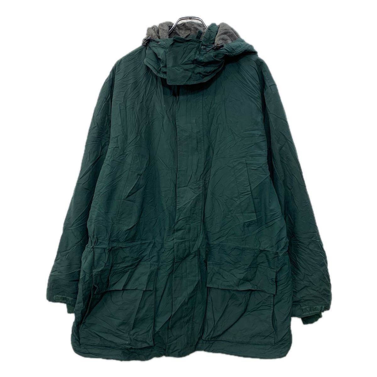 【中古】【古着】 90s LANDS'END マウンテンジャケット L カーキ ランズエンド ジップアップ マルチポケット アウトドア アウター 冬物 a711-6323
