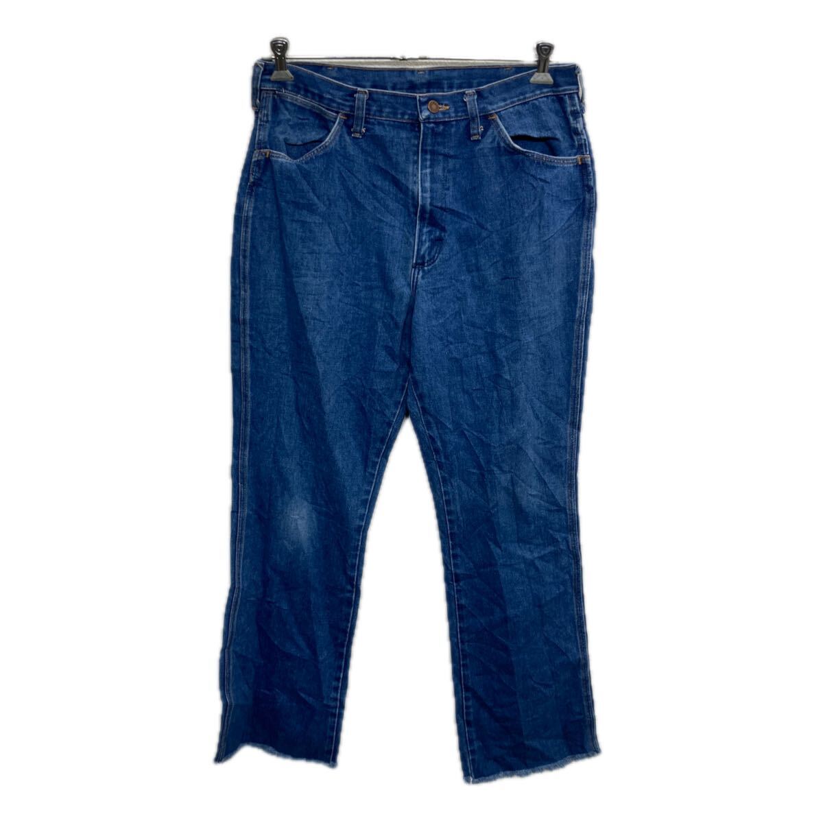 【中古】【古着】 USA製 Wrangler デニムパンツ W36 ブルー ラングラー ジップアップ アメカジ ジーンズ デニム コットン 2511-343