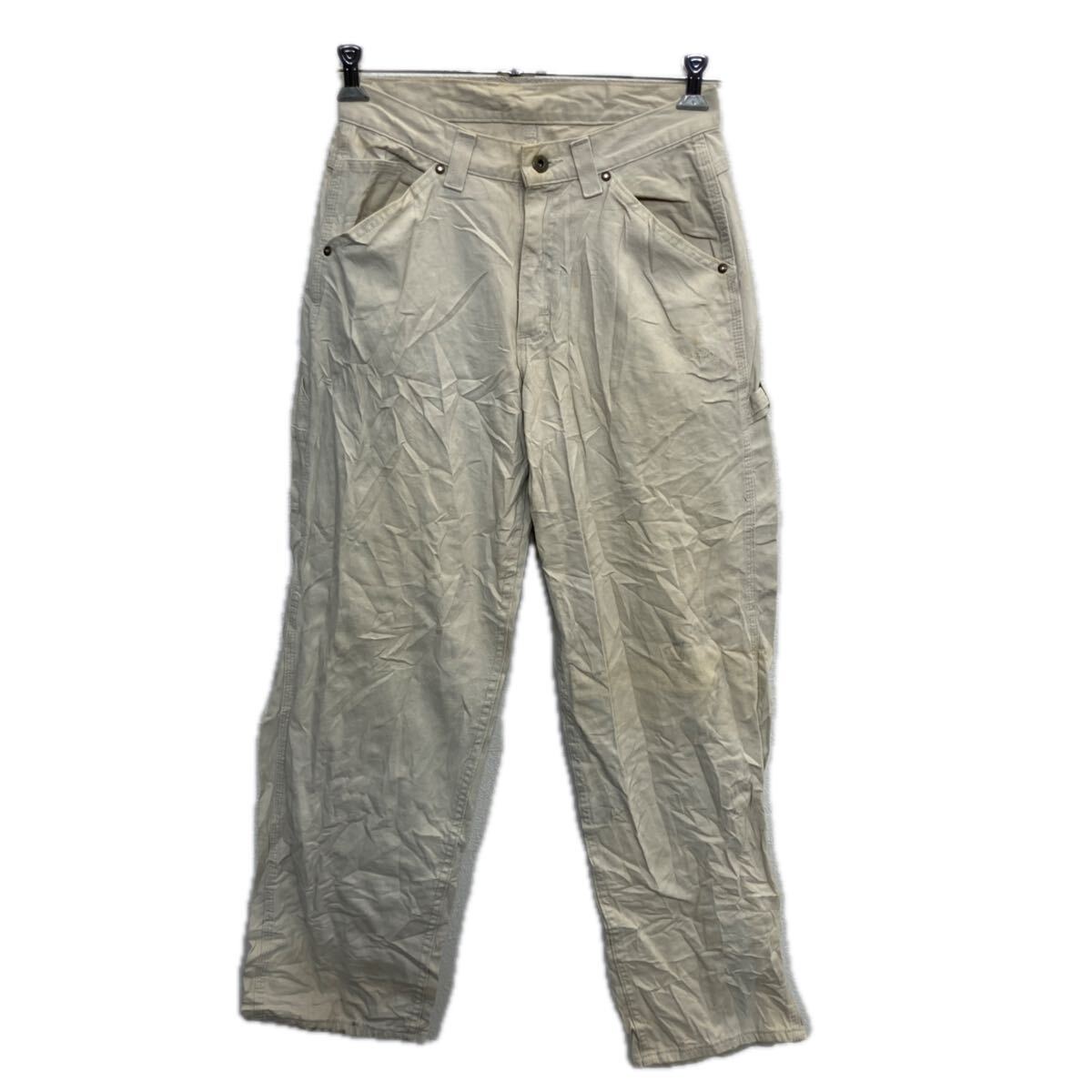 【中古】【古着】 Lee ワークパンツ W30 アイボリー リー ジップアップ ワーク ペインター カーゴパンツ 無地 2511-402