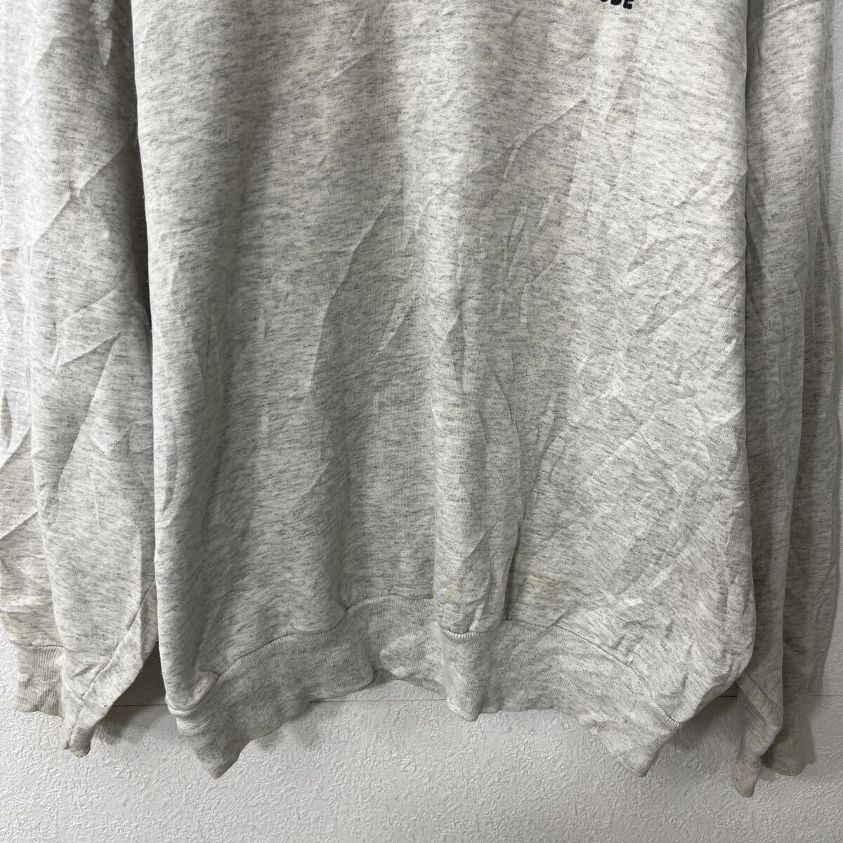 【中古】【古着】 Hanes ロゴスウェット トレーナー L ライトグレー ヘインズ スポーツ プリント プルオーバー カットソー トップス 秋物 a711-6549