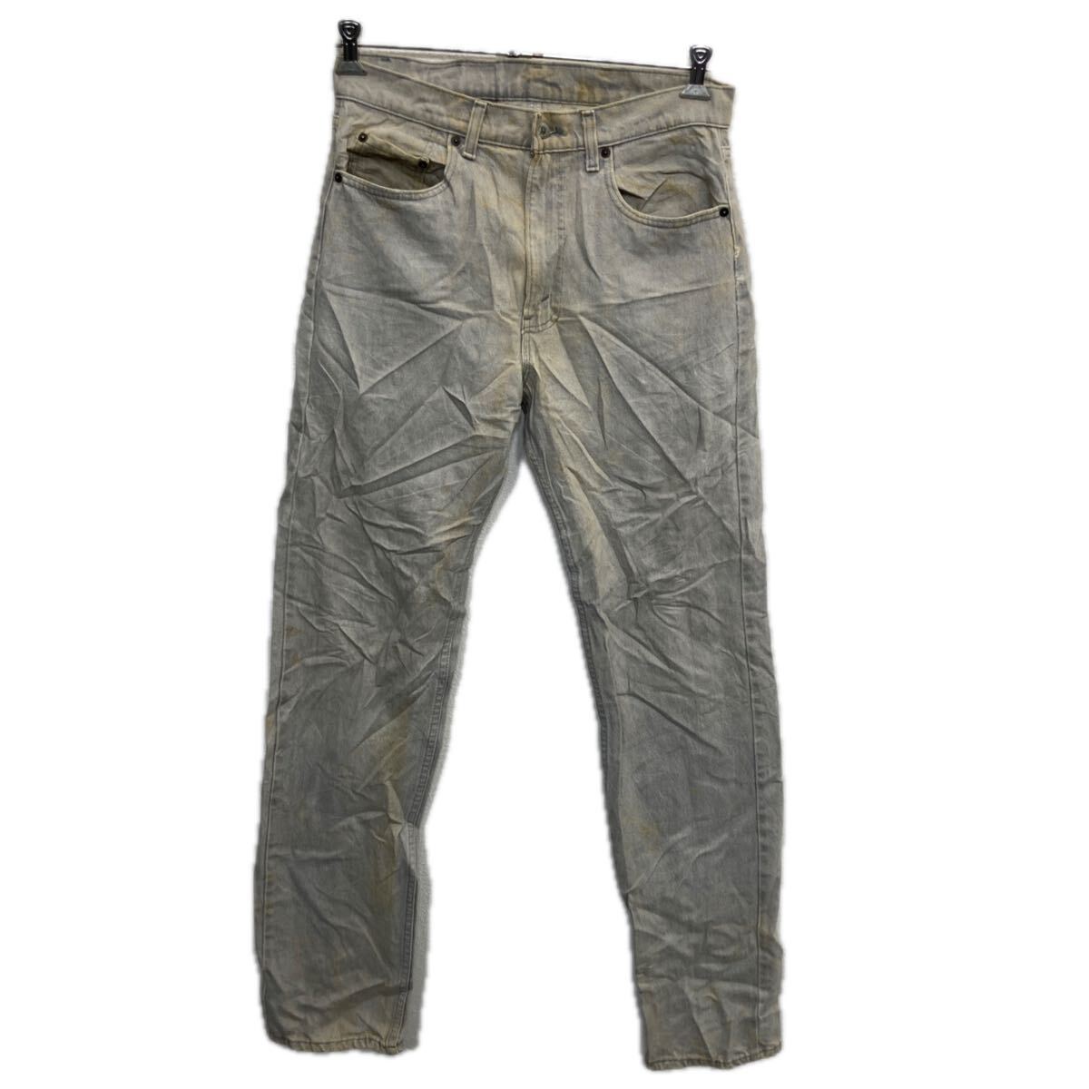 Rakuten - 【中古】【古着】 Levi's 505 デニムパンツ W34 ライトグレー リーバイス ジップアップ アメカジ ジーンズ デニム コットン 2511-435