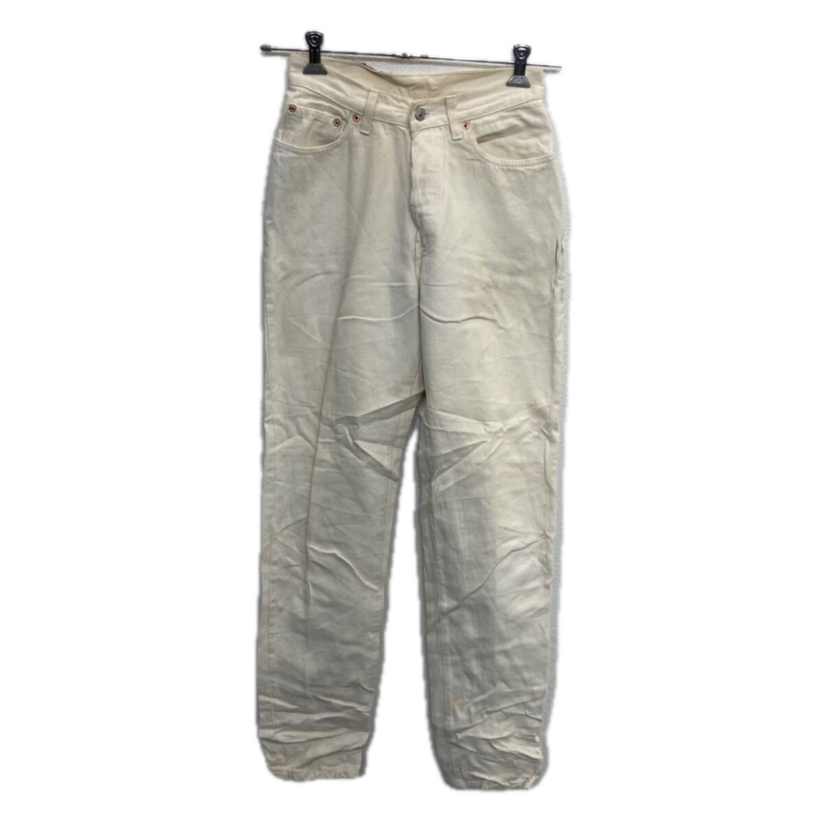 Rakuten - 【中古】【古着】 USA製 Levi's 501 デニムパンツ 7 ホワイト ボタンフライ アメカジ ジーンズ デニム コットン 2511-436