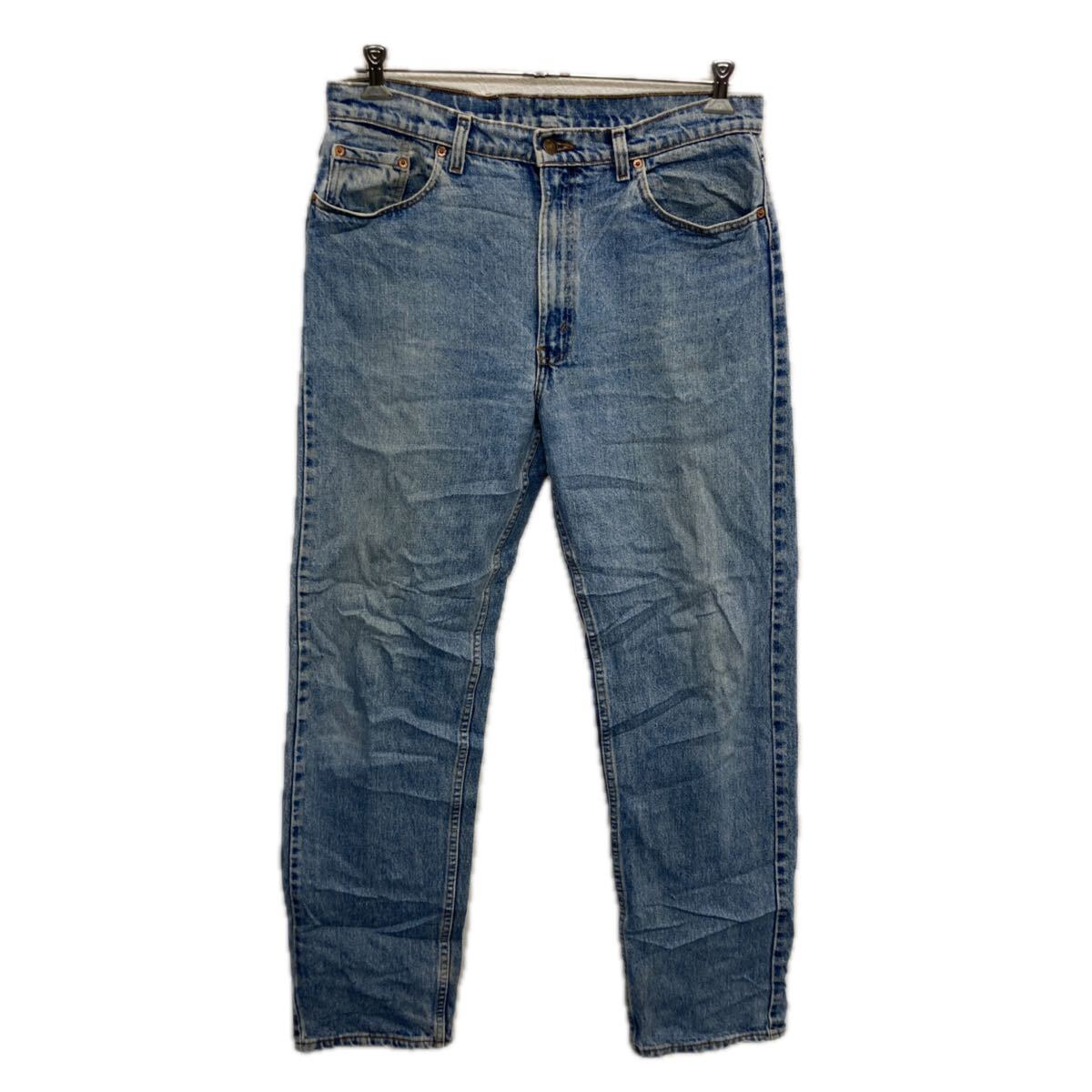 Rakuten - 【中古】【古着】 USA製 Levi's 505 デニムパンツ W36 ブルー リーバイス ジップアップ アメカジ ジーンズ デニム コットン レギュラーフィット 2511-458
