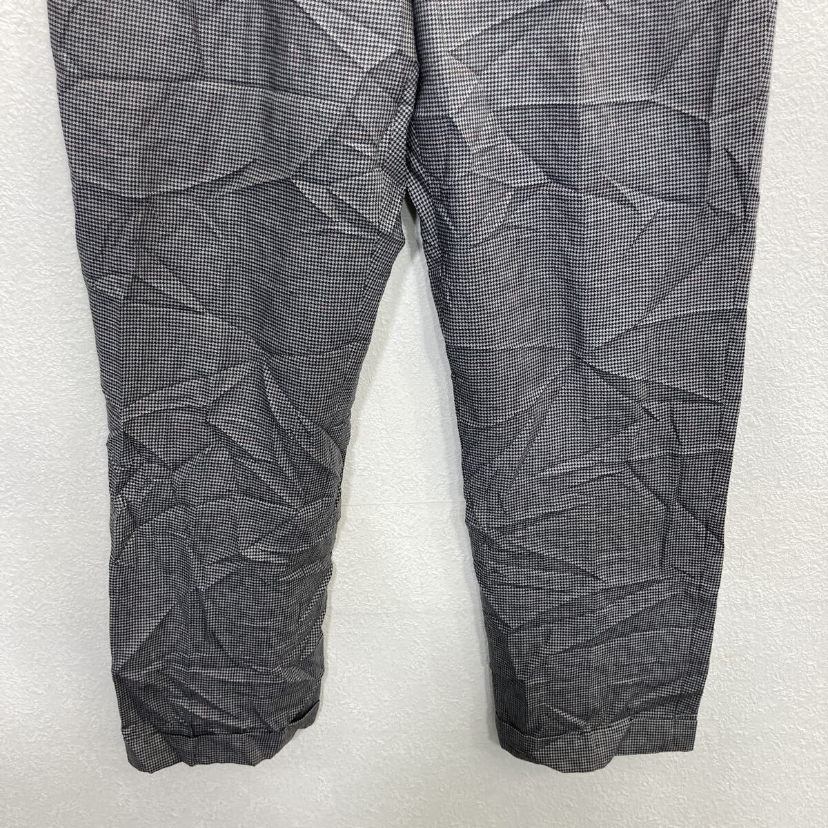 【中古】【古着】 LAUREN RALPH LAUREN スラックス W32 グレー系 ローレンラルフローレン ジップアップ フォーマル 千鳥柄 ハウンドトゥース 2511-480