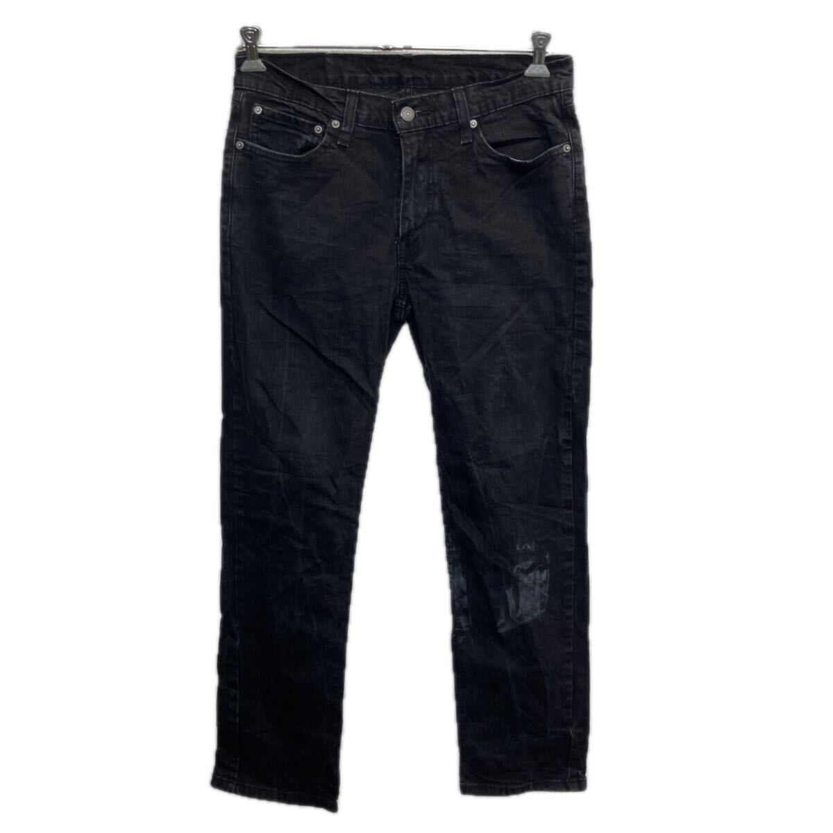 【中古】【古着】 Levi's 514 デニムパンツ W32 ブラック リーバイス ジップアップ アメカジ ジーンズ デニム コットン 2512-24
