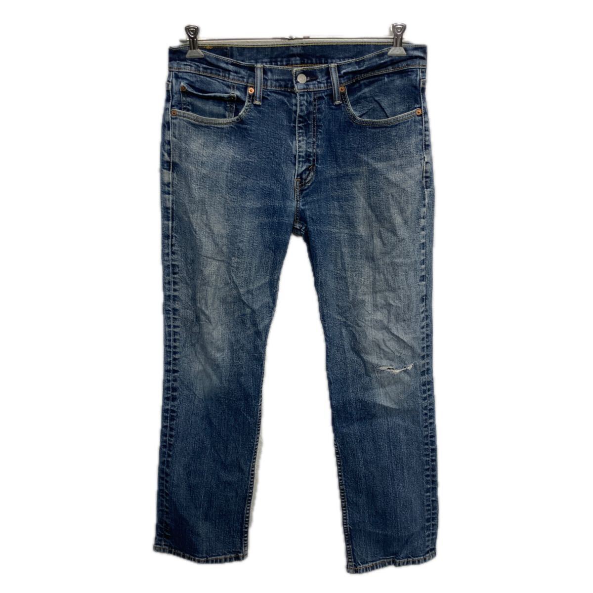 【中古】【古着】 Levi's 514 デニムパンツ W34 ブルー リーバイス ジップアップ アメカジ ジーンズ デニム コットン 2512-34