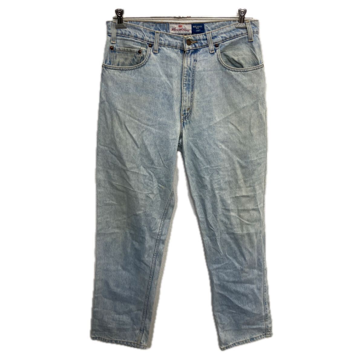 Rakuten - 【中古】【古着】 メキシコ製 Levi's 540 デニムパンツ W34 アイスブルー リーバイス ジップアップ アメカジ ジーンズ デニム コットン 2512-41