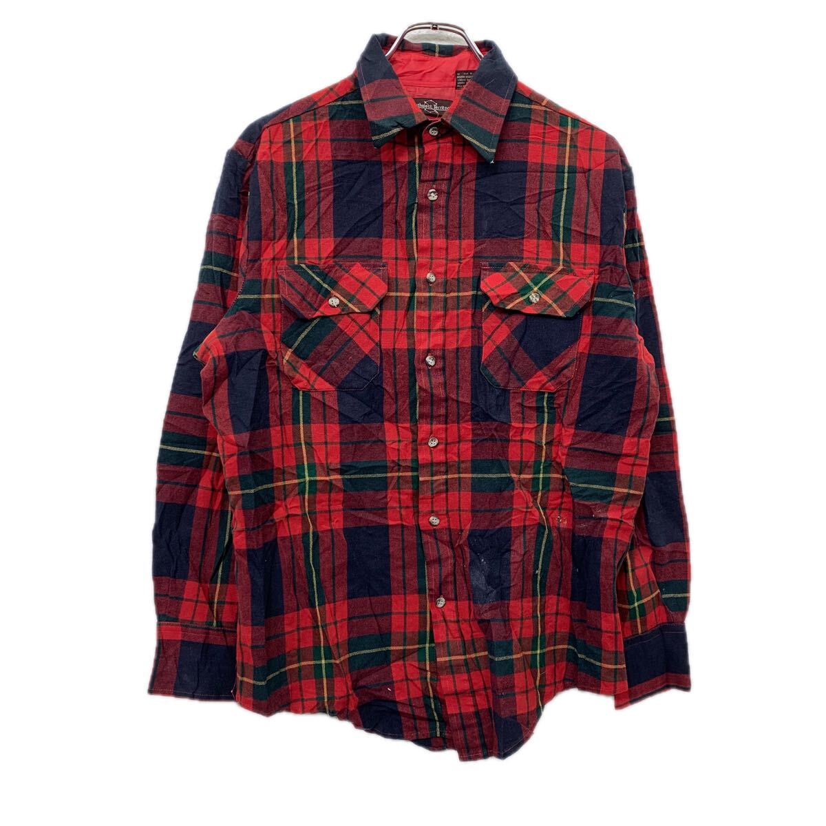 【中古】【古着】 90s Northwest Territory 長袖 チェックシャツ M レッド ネイビー グリーン イエロー ノースウエストテリトリー 秋冬..