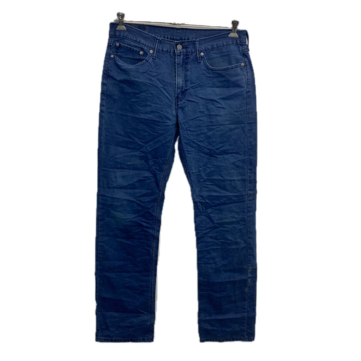 【中古】【古着】 Levi's 514 デニムパンツ W32 ネイビー リーバイス ジップアップ アメカジ ジーンズ デニム コットン 2512-283