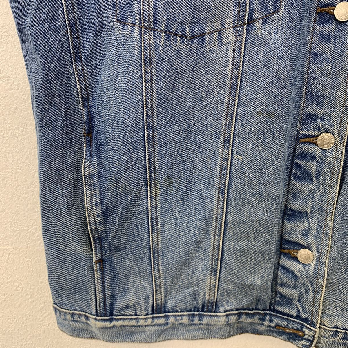 【中古】【古着】 CROSSROADS WOMAN デニムベスト XL ブルー コットン100% ボタン 胸ポケット デニム ベスト アメカジ デニムジャケット 秋物 a712-5630