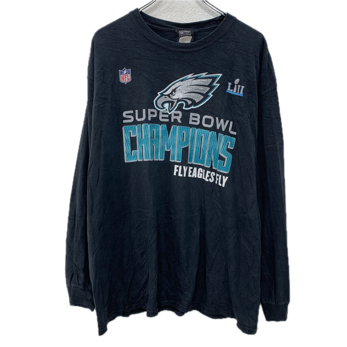  NFL PROLINE Fanatics 長袖 プリントTシャツ XL ブラック マルチカラー エヌエフエル プルオーバー ビッグプリント 春物 a712-5828