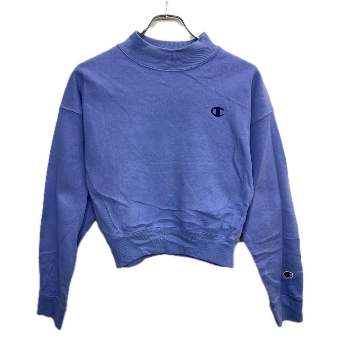 【中古】【古着】 Champion ロゴスウェット トレーナー M ライトパープル チャンピオン スウェット リバースウィーブ 裏起毛 トップス 秋物 a712-5895