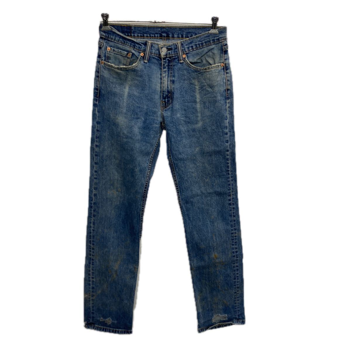 【中古】【古着】 Levi's 514 デニムパンツ W32 ブルー リーバイス ジップアップ アメカジ ジーンズ デニム コットン 2512-352