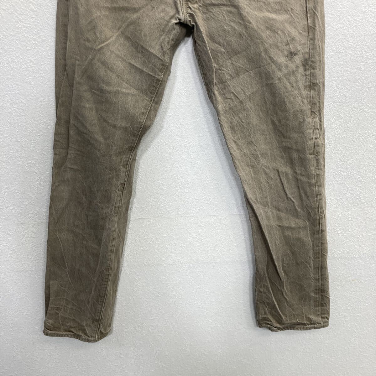 【中古】【古着】 メキシコ製 Levi's 501 デニムパンツ W32 カーキ リーバイス ボタンフライ アメカジ ジーンズ デニム コットン 2512-413