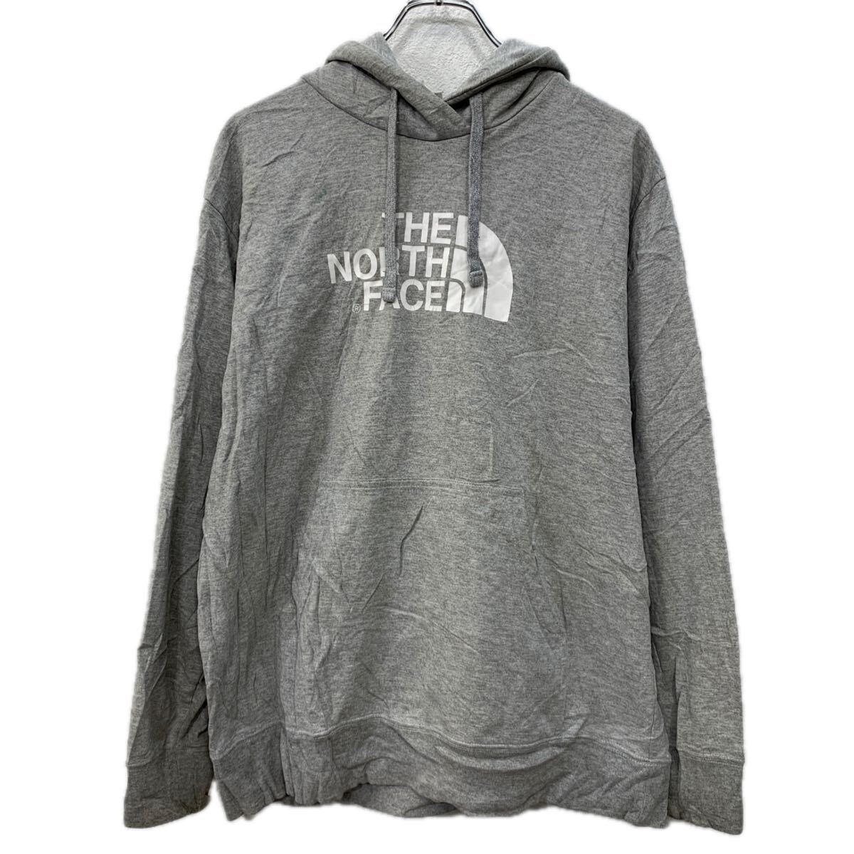 Rakuten - 【中古】【古着】 THE NORTH FACE プリントスウェット パーカー XL グレー ザノースフェイス プルオーバー ビッグプリント フーディー 秋物 a712-6458