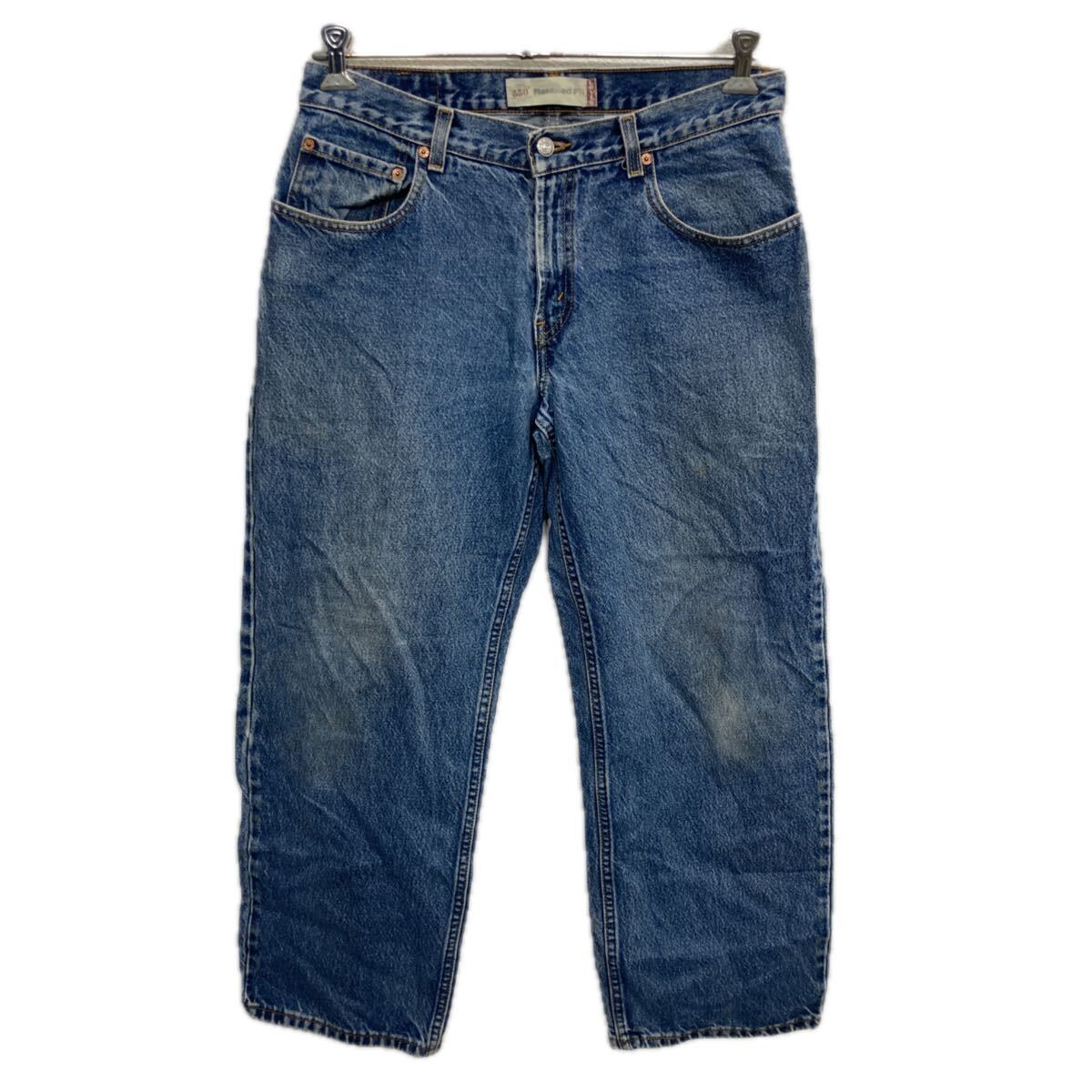 Rakuten - 【中古】【古着】 メキシコ製 Levi's 550 デニムパンツ W33 ブルー リーバイス ジップアップ アメカジ ジーンズ デニム コットン 2512-499