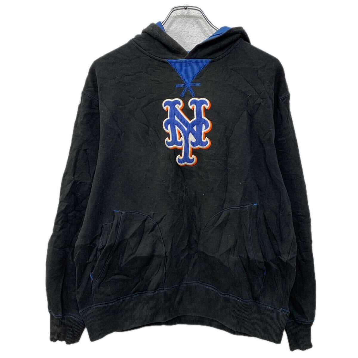 MLB メッツ マジェスティック パーカー 刺繍ロゴ XL相当 黒 プルオーバー 楽天市場】MLB オフィシャル マジェスティック メッツ Vネック プル