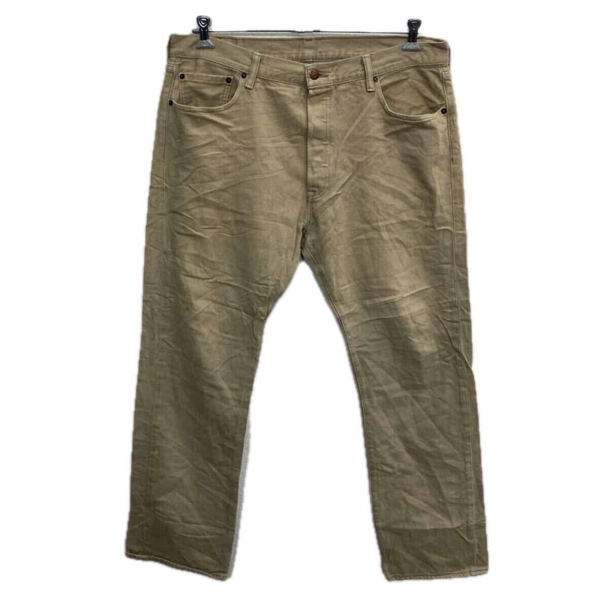 【中古】【古着】 メキシコ製 Levi's 501 デニムパンツ W36 ベージュ リーバイス ボタンフライ アメカジ ジーンズ デニム コットン 2512-514