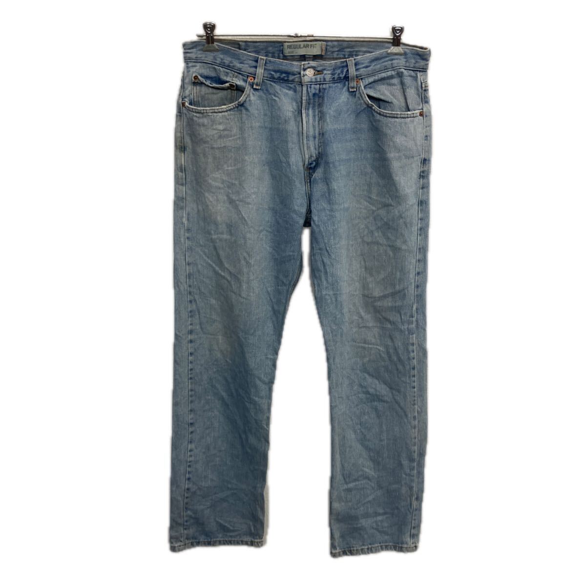 【中古】【古着】 Levi's 505 デニムパンツ W36 アイスブルー リーバイス ジップアップ アメカジ ジーンズ デニム コットン レギュラーフィット 2512-557