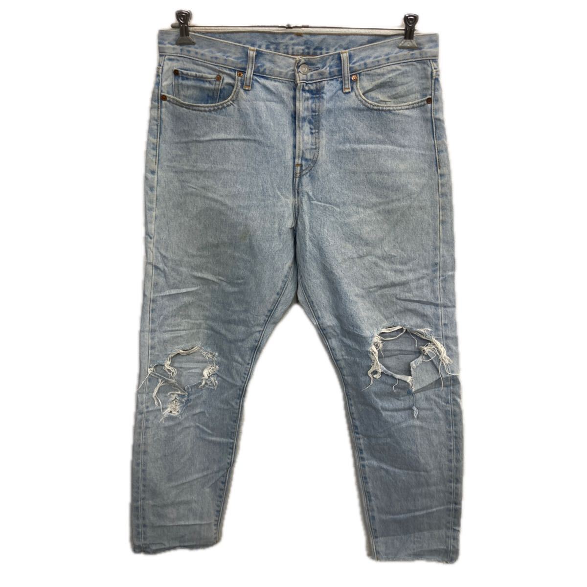 【中古】【古着】 Levi's 501 デニムパンツ W32 アイスブルー リーバイス ボタンフライ アメカジ ジーンズ デニム コットン 2512-575
