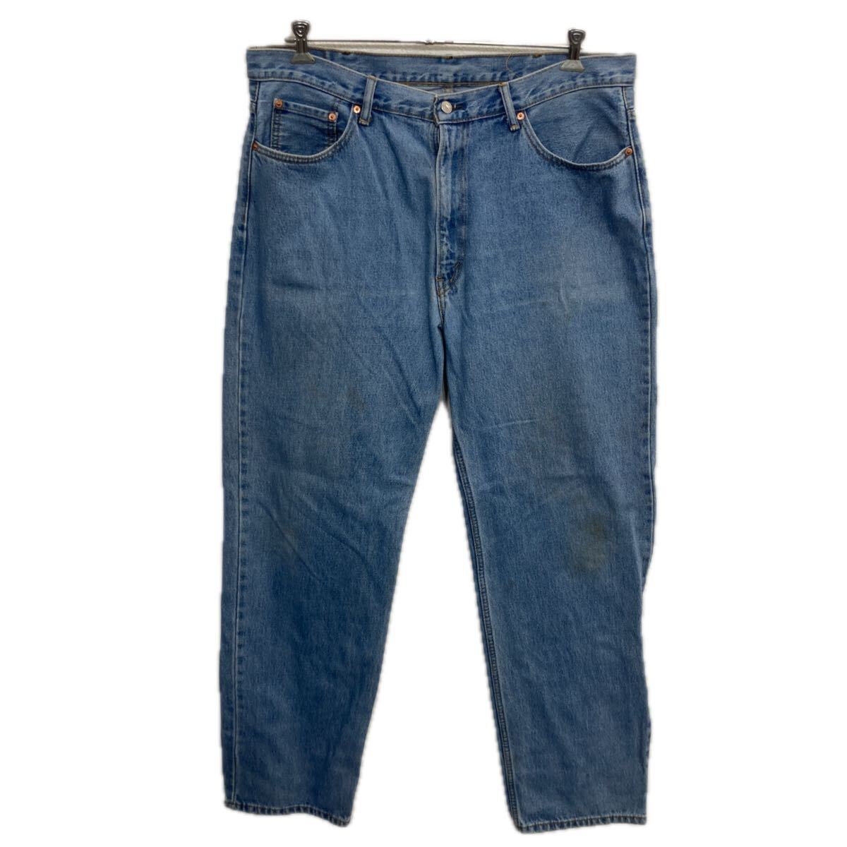 【中古】【古着】 Levi's 550 デニムパンツ W40 ライトブルー リーバイス ジップアップ アメカジ ジーンズ デニム コットン ビッグサイズ 2512-595
