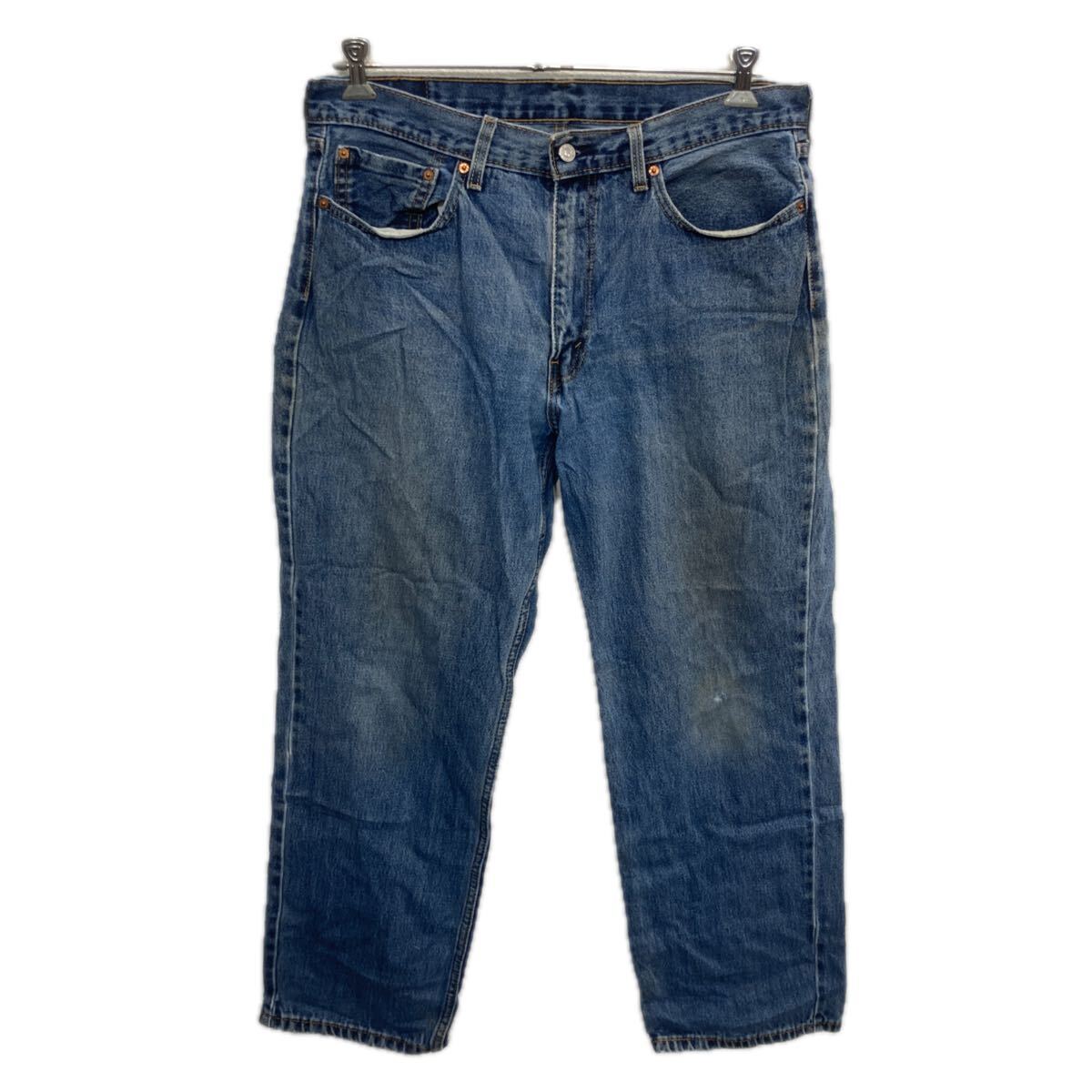 【中古】【古着】 Levi's 550 デニムパンツ W36 ブルー リーバイス ジップアップ アメカジ ジーンズ デニム コットン 2512-606