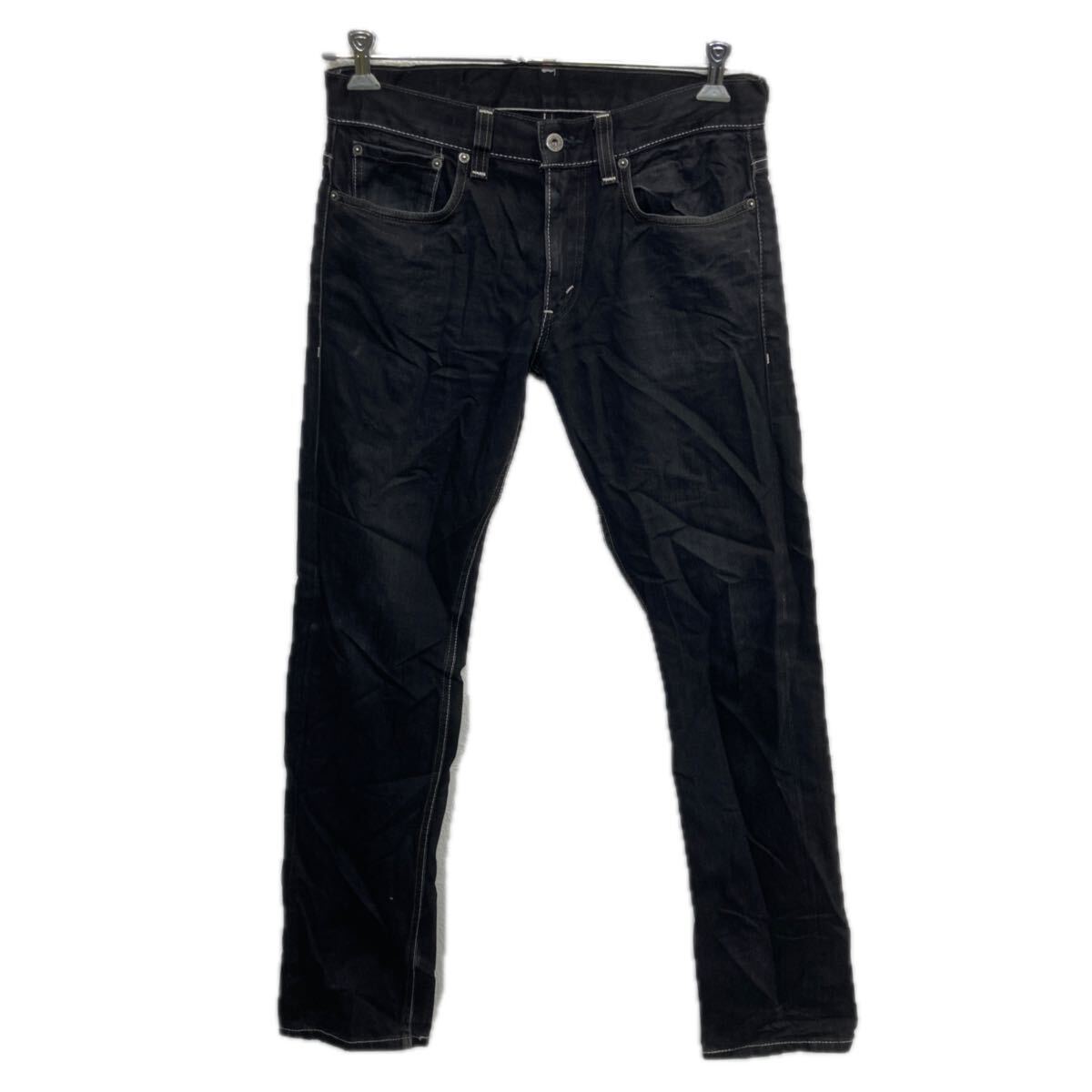 【中古】【古着】 メキシコ製 Levi's 511 デニムパンツ W32 ブラック ジップアップ アメカジ ジーンズ デニム コットン 2601-122
