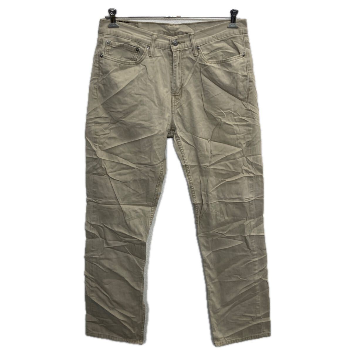 【中古】【古着】 Levi's 514 デニムパンツ W34 ベージュ リーバイス ジップアップ アメカジ ジーンズ デニム コットン 2601-132