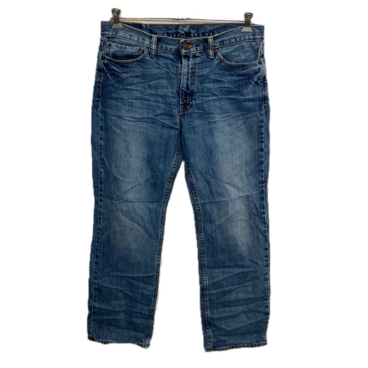 【中古】【古着】 Levi's 514 デニムパンツ W33 ブルー リーバイス ジップアップ アメカジ ジーンズ デニム コットン 2601-44