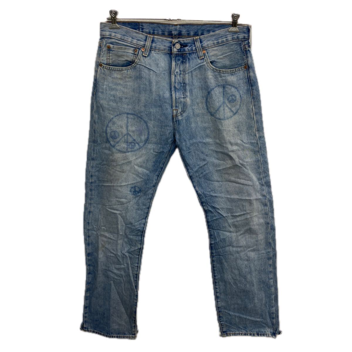 【中古】【古着】 Levi's 501 デニムパンツ W34 ライトブルー リーバイス ボタンフライ アメカジ ジーンズ デニム コットン 2601-193