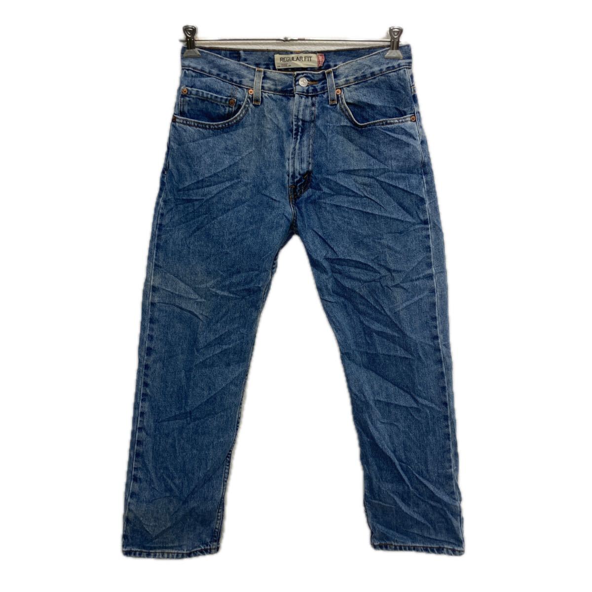 【中古】【古着】 Levi's 505 デニムパンツ W32 ブルー リーバイス ジップアップ アメカジ ジーンズ デニム コットン レギュラーフィット 2601-215(4.0)