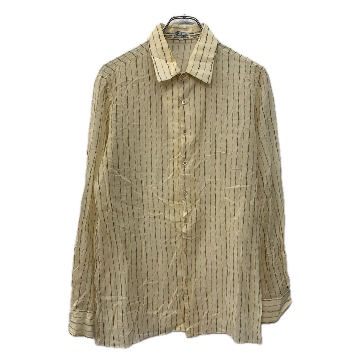 アメリカから輸入した古着になります。コンディションC前身頃、前身頃と後身頃の両袖に汚れがあります。サイズ表記サイズML実寸サイズ（cm）着丈 75肩幅 43身幅 52袖丈 63-----------------------------------※コンディション・ランクA-デッドストックや未使用に近い状態B-使用感はあるが綺麗な状態C-使用感があり多少の汚れがある状態D-使用感があり汚れや破れがある状態上記ランクは弊社基準でのランク付けとなります。あくまでも参考として頂き、詳細は画像をご確認の上、ご購入ください。また、見落としによる目立たない穴、ほつれ、破れ、汚れ等のダメージ品が混入している場合もございますことをご理解の上、ご購入をお願い致します。・保管上の折りジワと、ベール品によるシワはご容赦下さい。・状態に特に敏感な方のご入札はご遠慮下さい。※サイズ・表記サイズは商品に記載されているサイズです。・海外規格の為、基本的には大きめのサイズ感となりますが、詳細は実寸をご参照ください。・素人採寸の為、誤差についてはご容赦下さい。・着用感につきましては普段着用されているものとの実寸を比較して参考にされてください。※発送・佐川急便で発送します。・沖縄及び一部離島へはヤマト運輸で発送する場合があります【ご注意】・ご購入後はノークレーム＆ノーリターンにて、お願い致します。（返品は一切お受けできません。）・古着、usedの特性等を充分にご理解頂ける方のご購入に限らせて頂きます。 古着にご理解の無い方、状態に特に敏感な方のご購入はご遠慮下さい。・サイズ感につきましては普段着用されているものとの実寸を比較して参考にされてください。・できるだけ現物に近い色味をお伝えできるように気を付けておりますが、撮影環境や使用するモニターによっては、商品と画像に色誤差が生じますことをご了承ください。【営業について】誠に勝手ながら、土曜、日曜、祝日、年末年始、ゴールデンウィーク、お盆はお休みとさせて頂きます。また、お客様へのご対応時間は基本的には営業日の10:00〜17：00までになります。ご対応時間外や休業日にご落札いただいた商品や、ご質問など、頂いたご連絡への返信が滞る場合がございます。ご連絡、発送は休業明けより順次行っていきますのでご了承よろしくお願いいたします。20260109-0