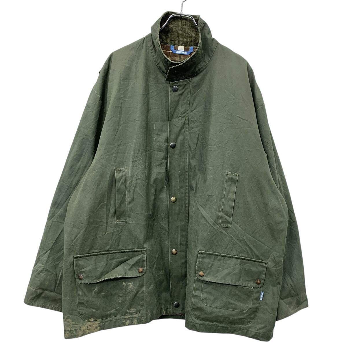 Other - 【中古】【古着】 DECATHLON ハンティングジャケット XXL オリーブ デカトロン ダブルジップ 春秋物 a801-5701